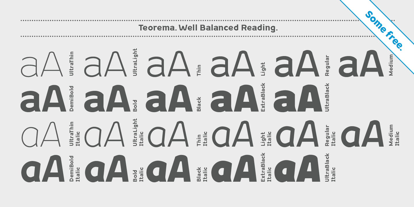 Пример шрифта Teorema Ultra Light Italic